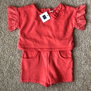 Janie and Jack coral romper! NWT